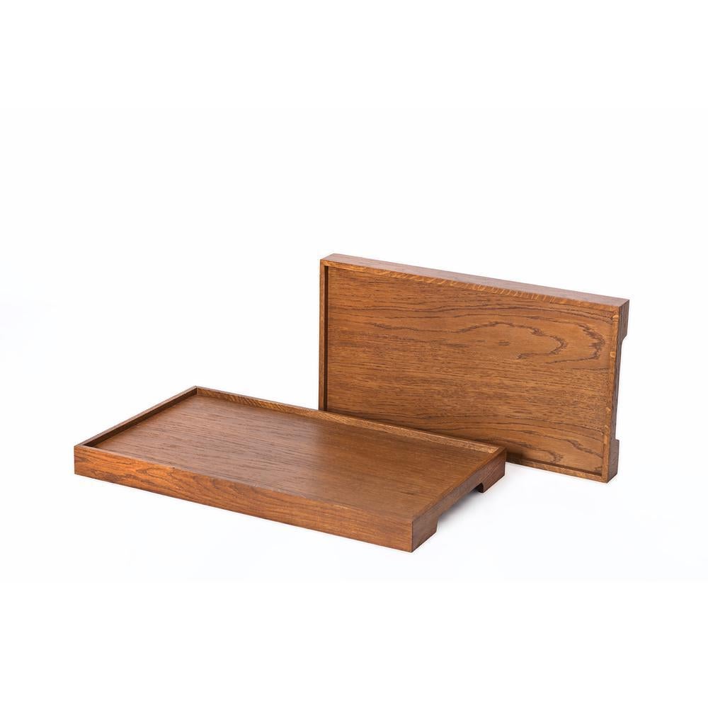 Turkish Solid Oak Serving Tray Set – EDGE For Sale
