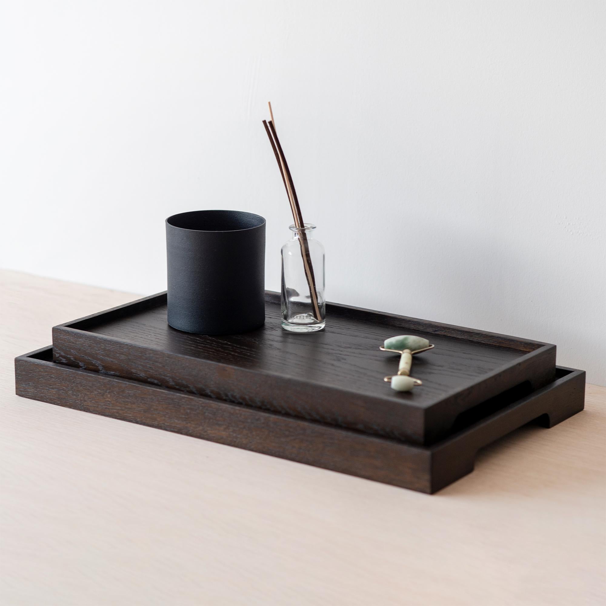 Turc Set de plateaux de service en Oak massif - EDGE en vente