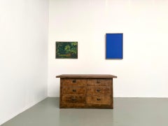 Solid oak shop counter, France, circa 1920