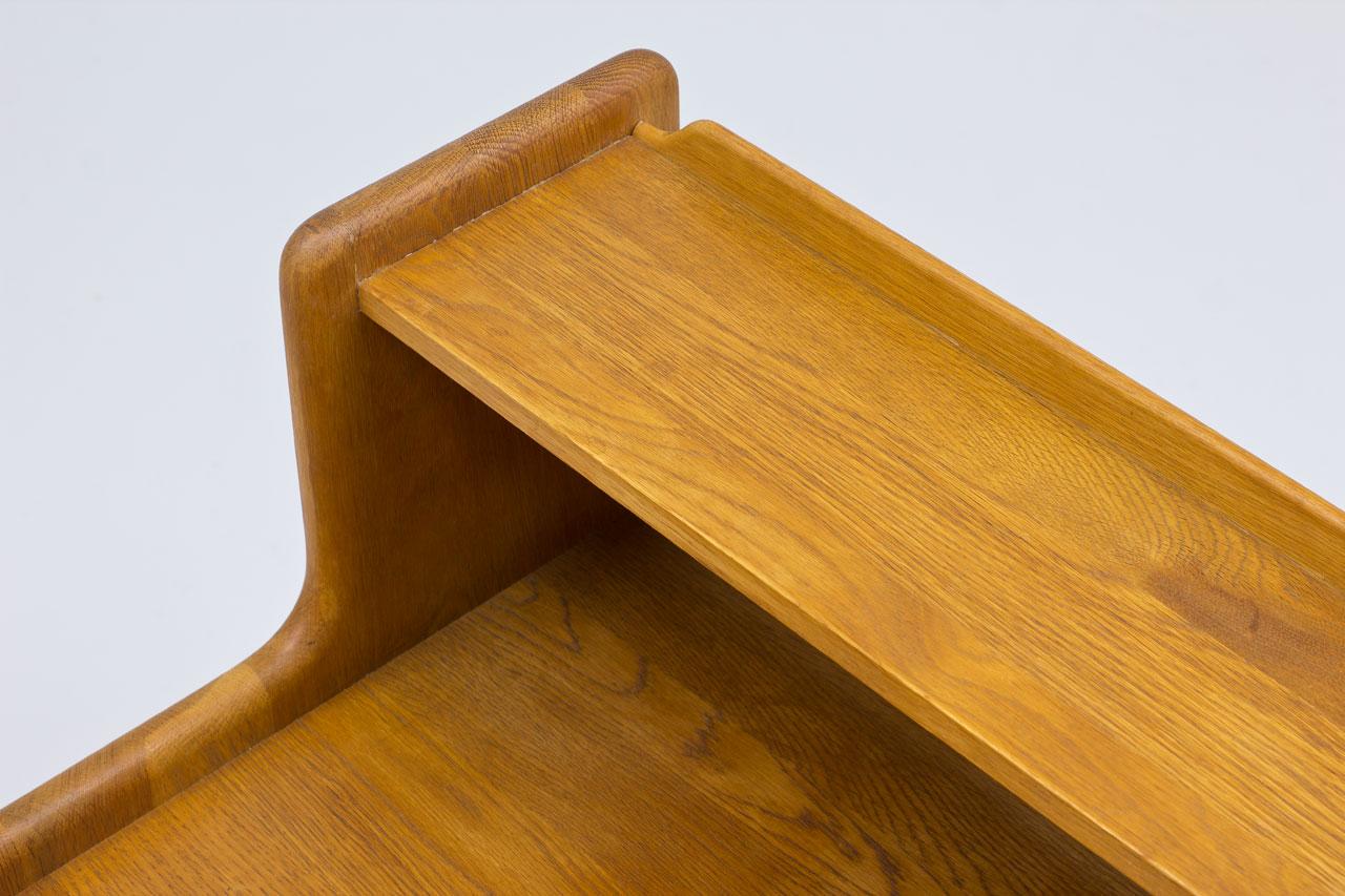 Solid Oak Side/ Bedside Tables, Sweden, 1960s 3