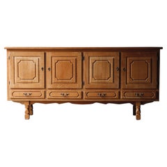 Solid Oak Sideboard Attr: Henning Kjaernulf, Denmark 1970s