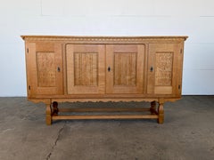 Sideboard aus massiver Eiche, Henning Kjærnulf zugeschrieben, dänischer Brutalist, 1960er Jahre