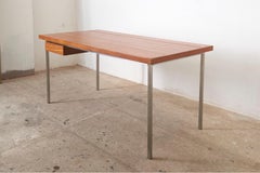 Solid Oak Slats Top Desk Designed by the Coene, Belgium, 1958
