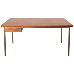 Solid Oak Slats Top Desk Designed by the Coene, Belgium, 1958