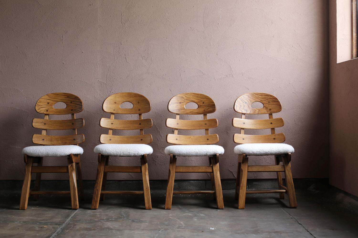 A vintage chair from Spain.

A unique design that seems to have been inspired by the organic shape of fish bones. In contrast to mechanically refined industrial products, this brutalist-style Spanish chair places emphasis on the rugged design and