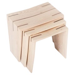 Solid Oak Stool Set – BRIDGE Series