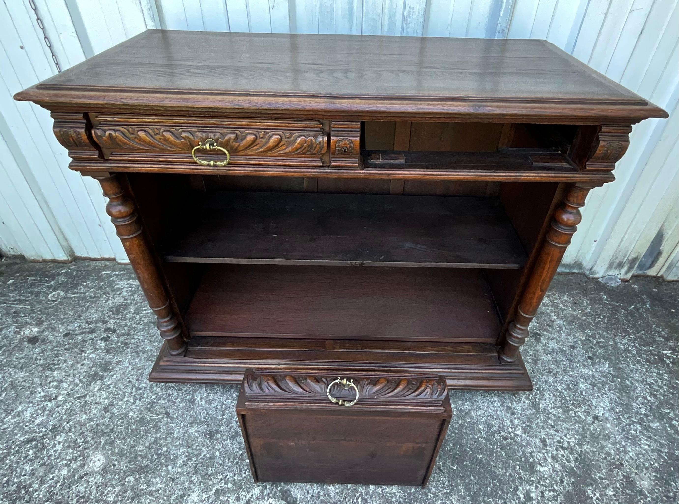 Solid Oak Storage Unit – Country Style, Late 19th Century For Sale 9