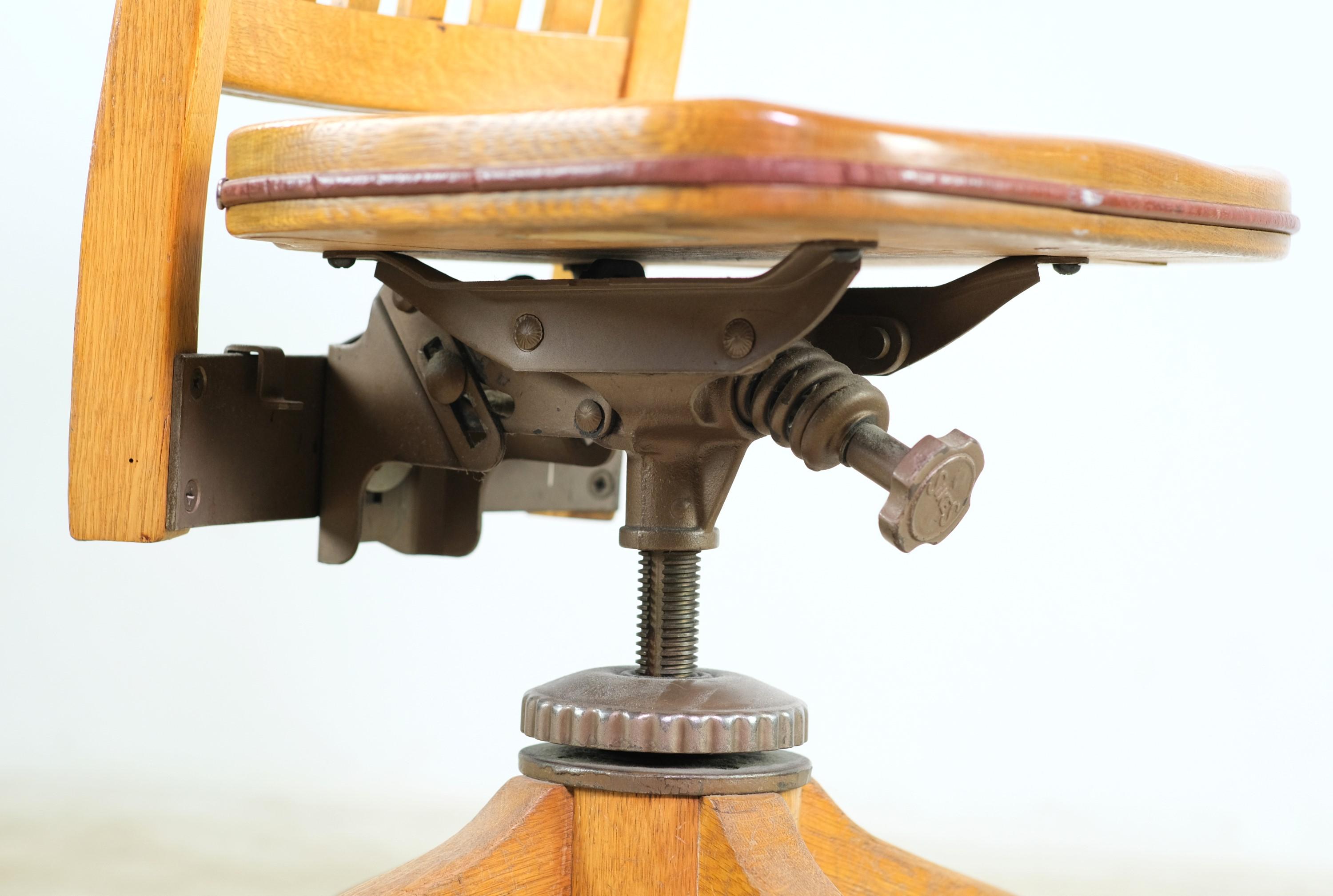 oak desk chair with wheels
