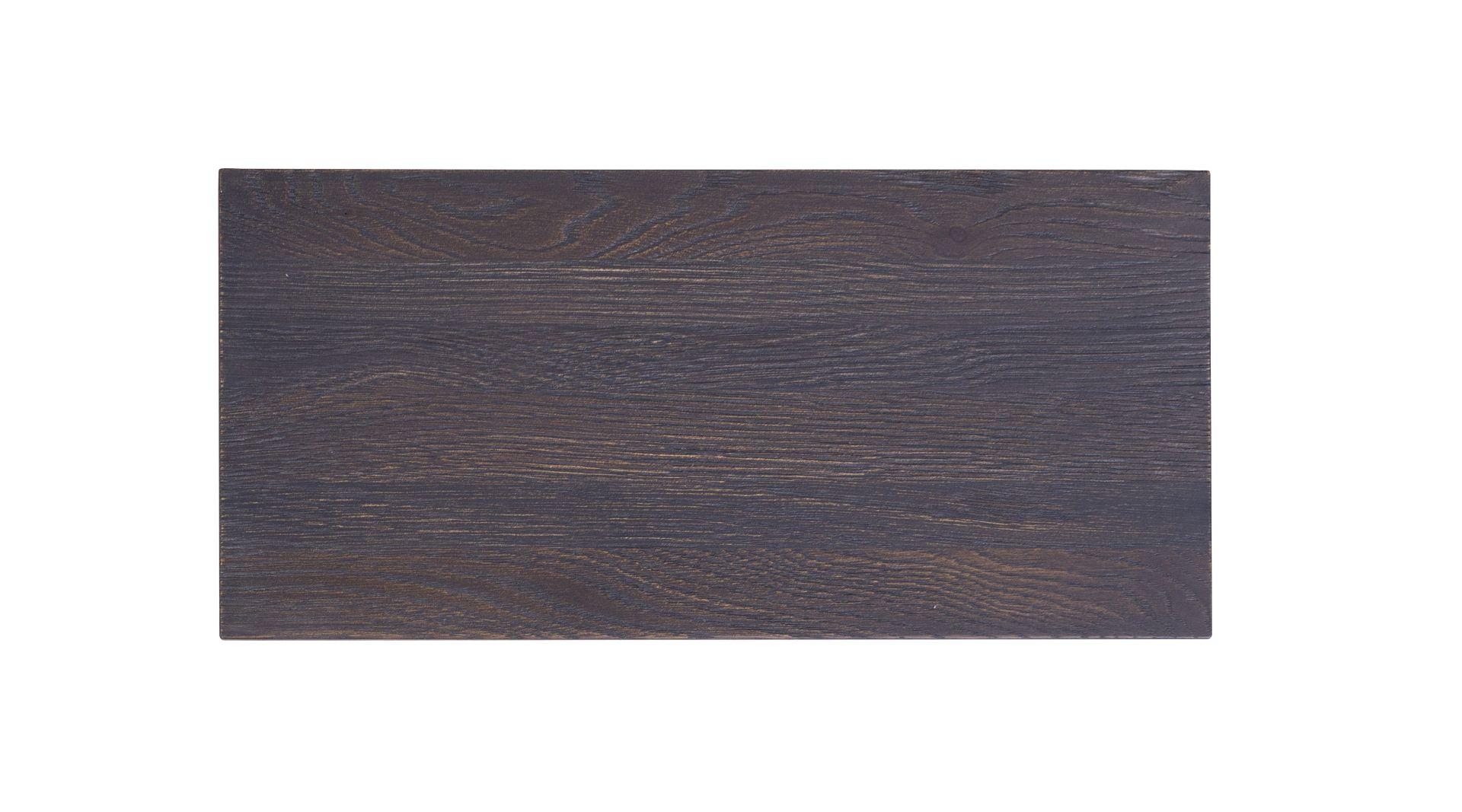 Table en chêne massif gris anthracite sablé avec pieds en métal Neuf - En vente à Buffalo, WY