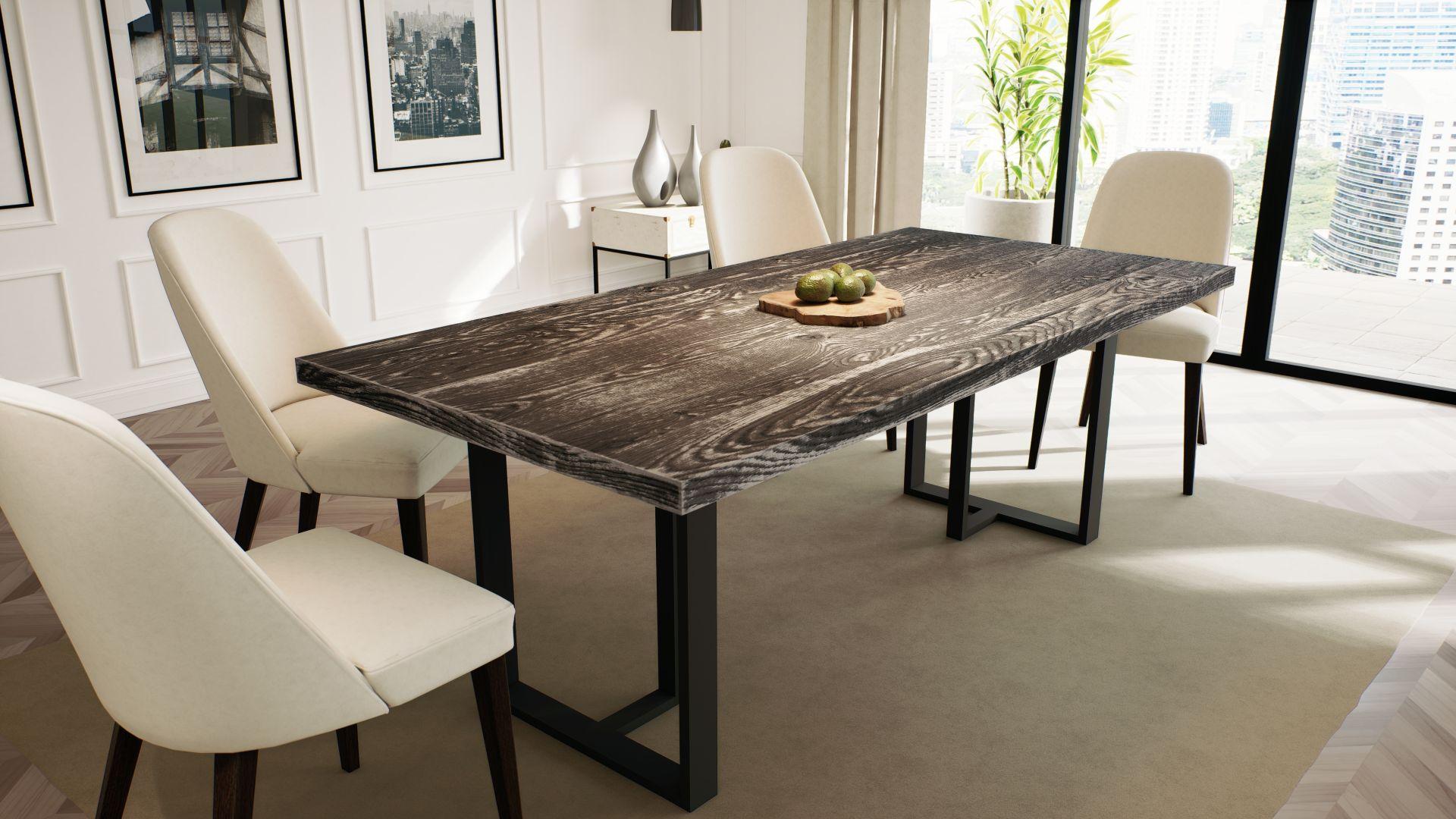 Cette table de salle à manger en chêne massif fabriquée à la main est un chef-d'œuvre d'une beauté intemporelle et d'un savoir-faire exceptionnel. Fabriquée en chêne nord-américain massif, cette table de salle à manger met en valeur l'élégance