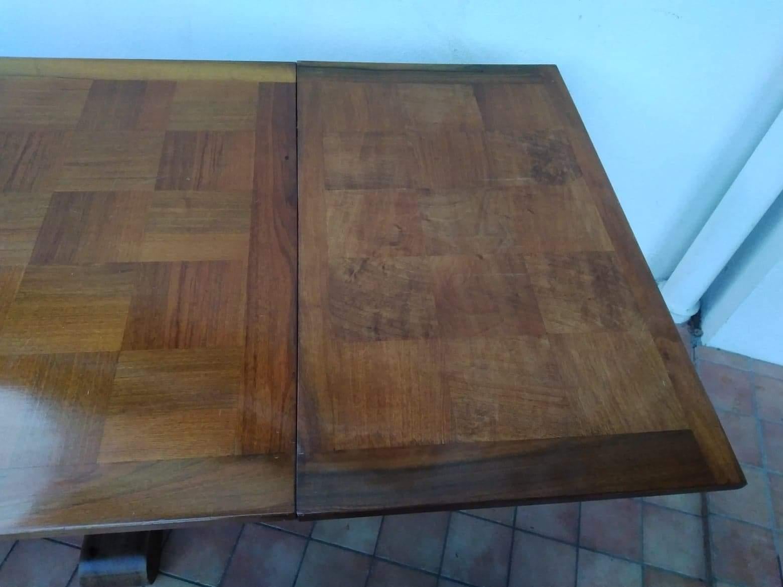Art Deco Solid oak table in the manner of Victor Courtray For Sale