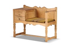 Banco telefónico/de entrada de roble macizo de henry kjaernulf