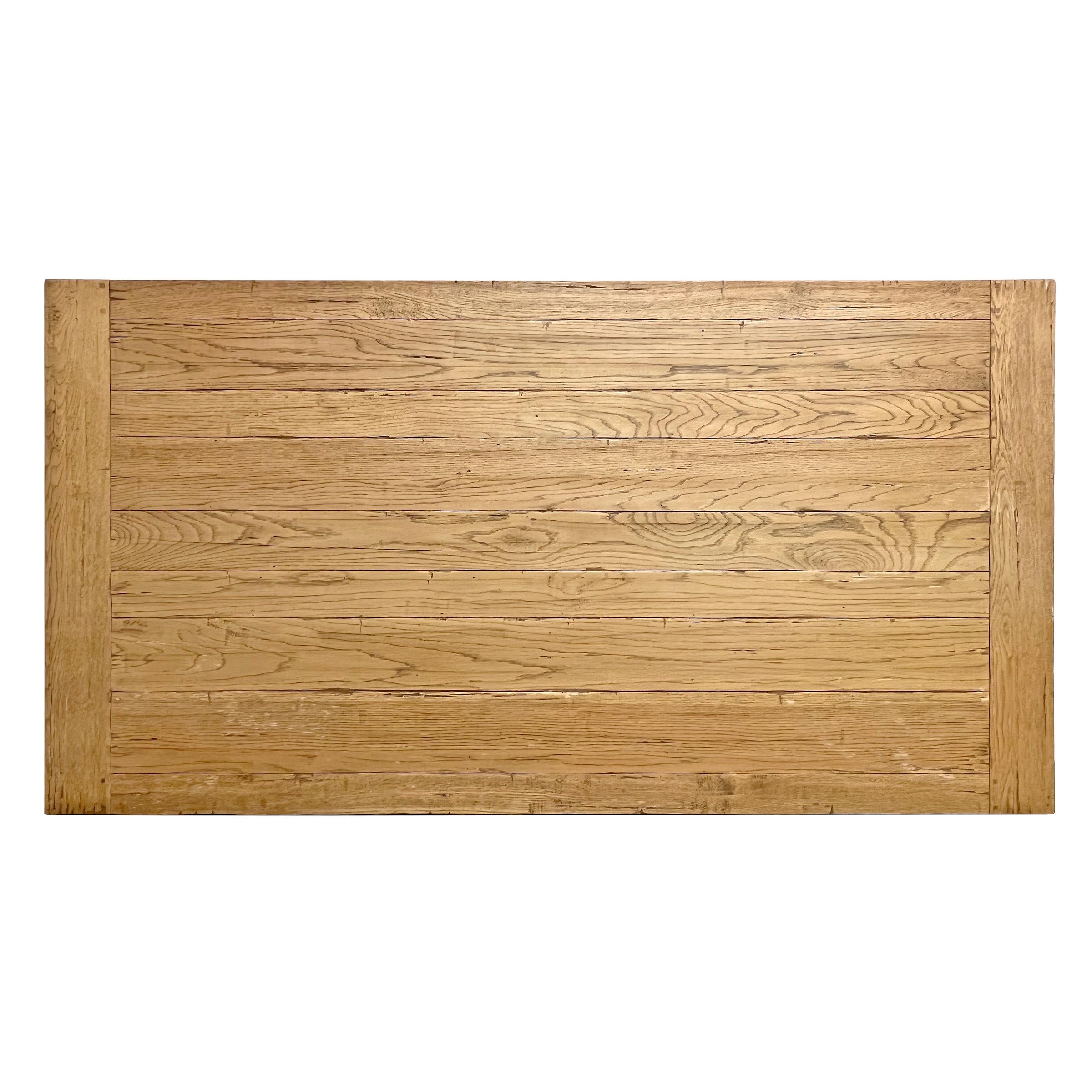 Solid Oak Timber Frame Trestle Table For Sale 2