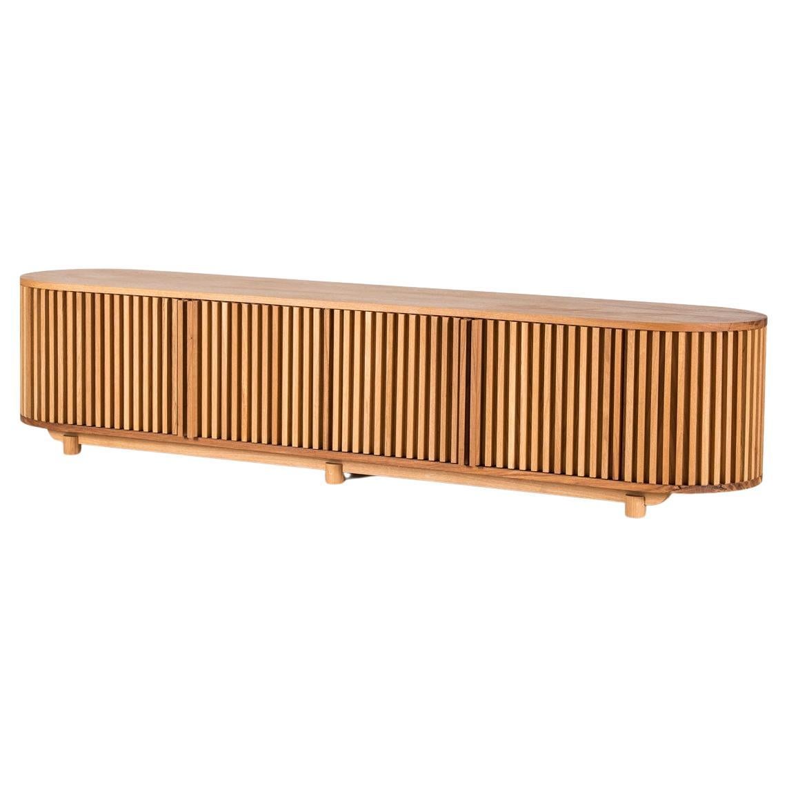 Solid Oak TV Unit – DOCIA For Sale
