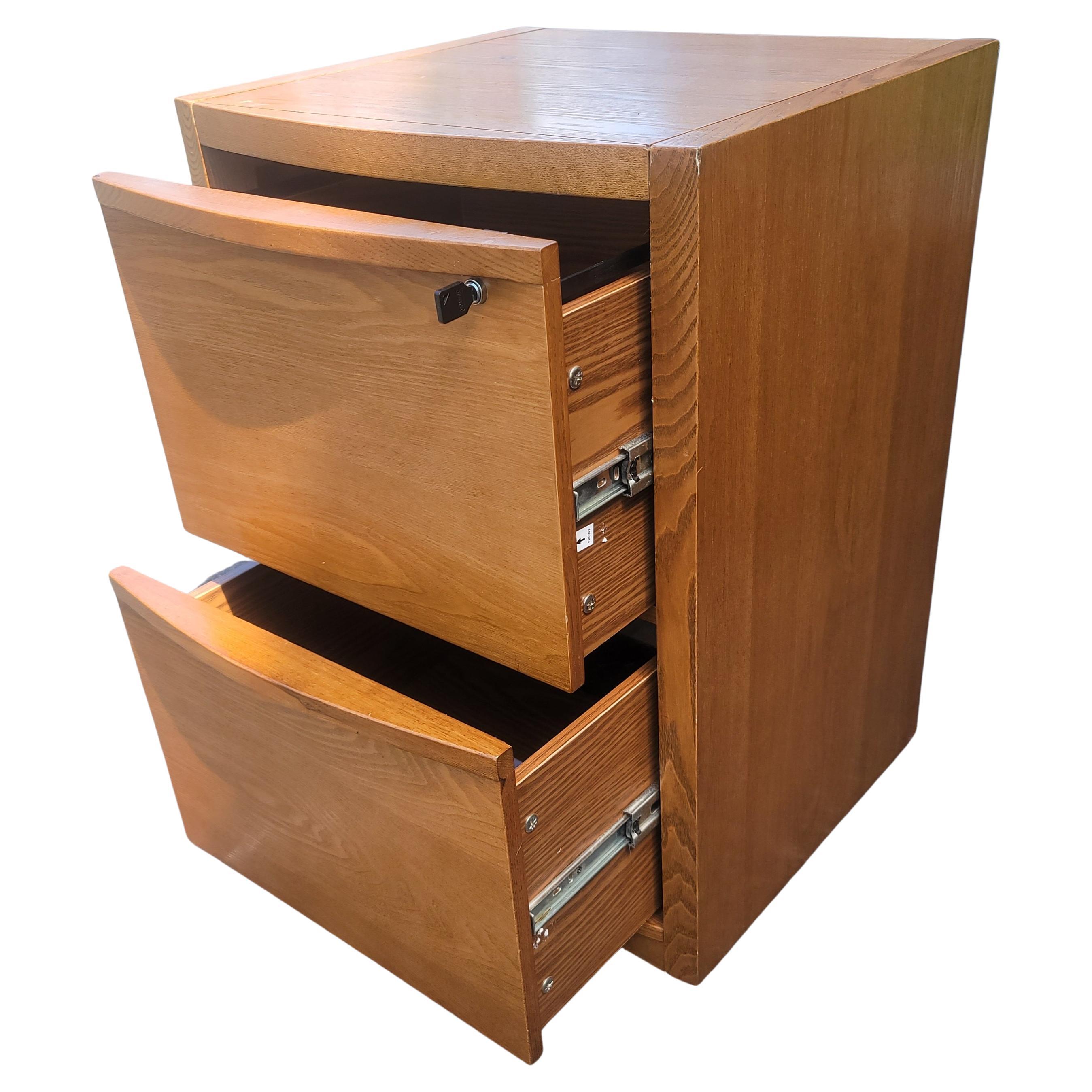 oak filing cabinet 2 drawer