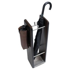 Massiver Oak Umbrella Stand - HOL Serie, mit Chromdetails
