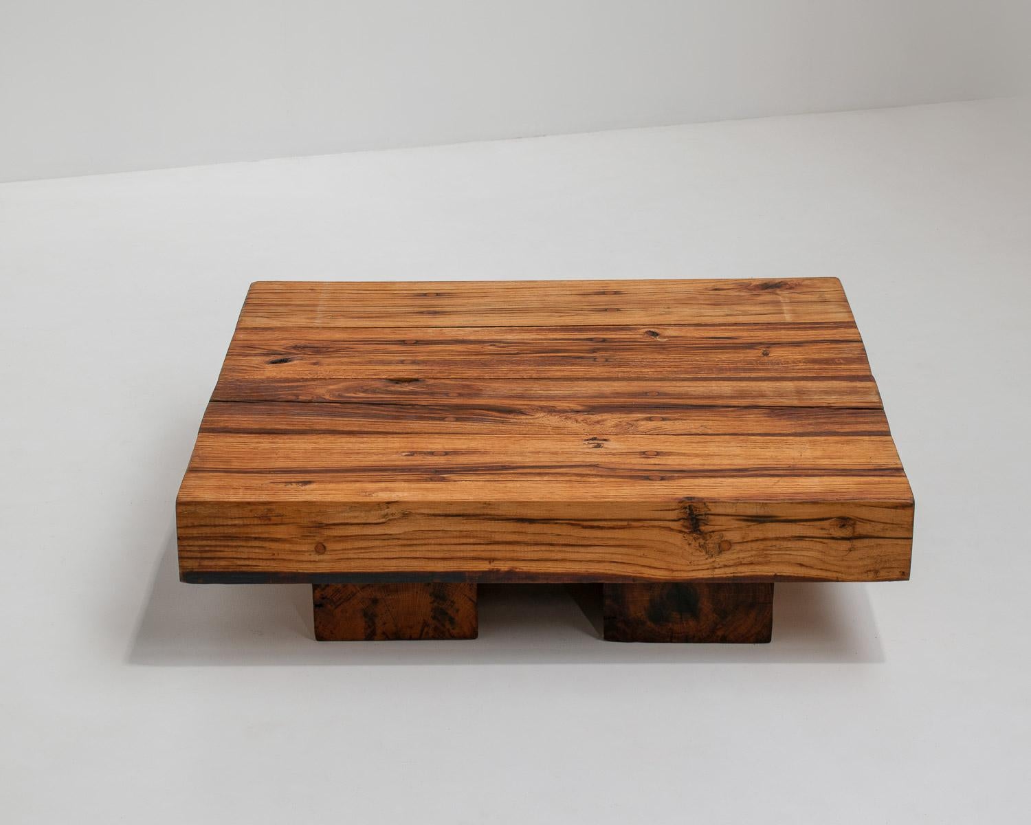 Solid Oak Wabi Sabi coffee table, France 1950s

The perfect rustic yet modern table that fits any wabi-sabi, natural, artisan, brutalist, or rustic-style interior. Because of its size, it perfectly fits in any interior that needs a more hefty