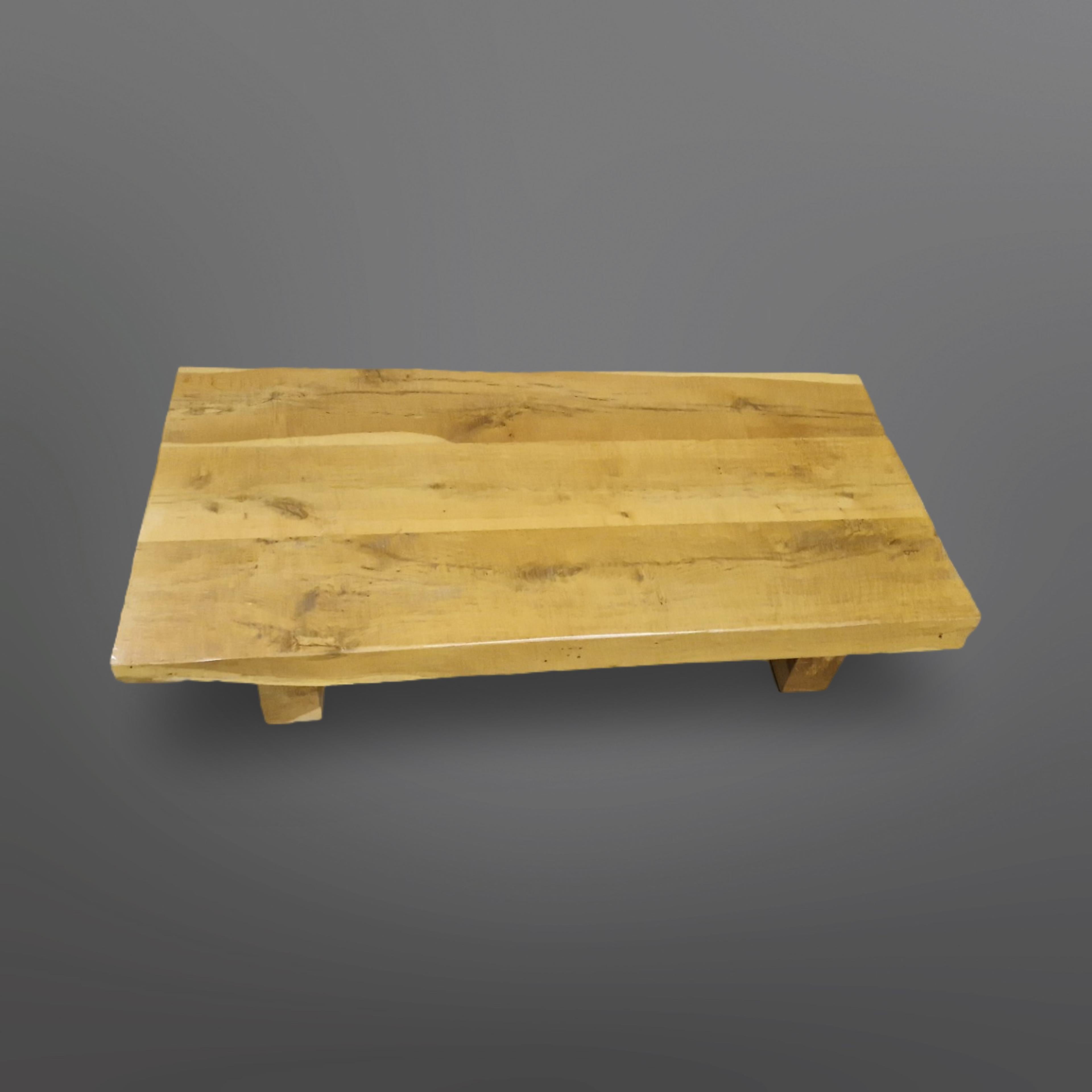 Hand-Crafted Solid oak wabi sabi coffee table, Netherlands 1960s For Sale