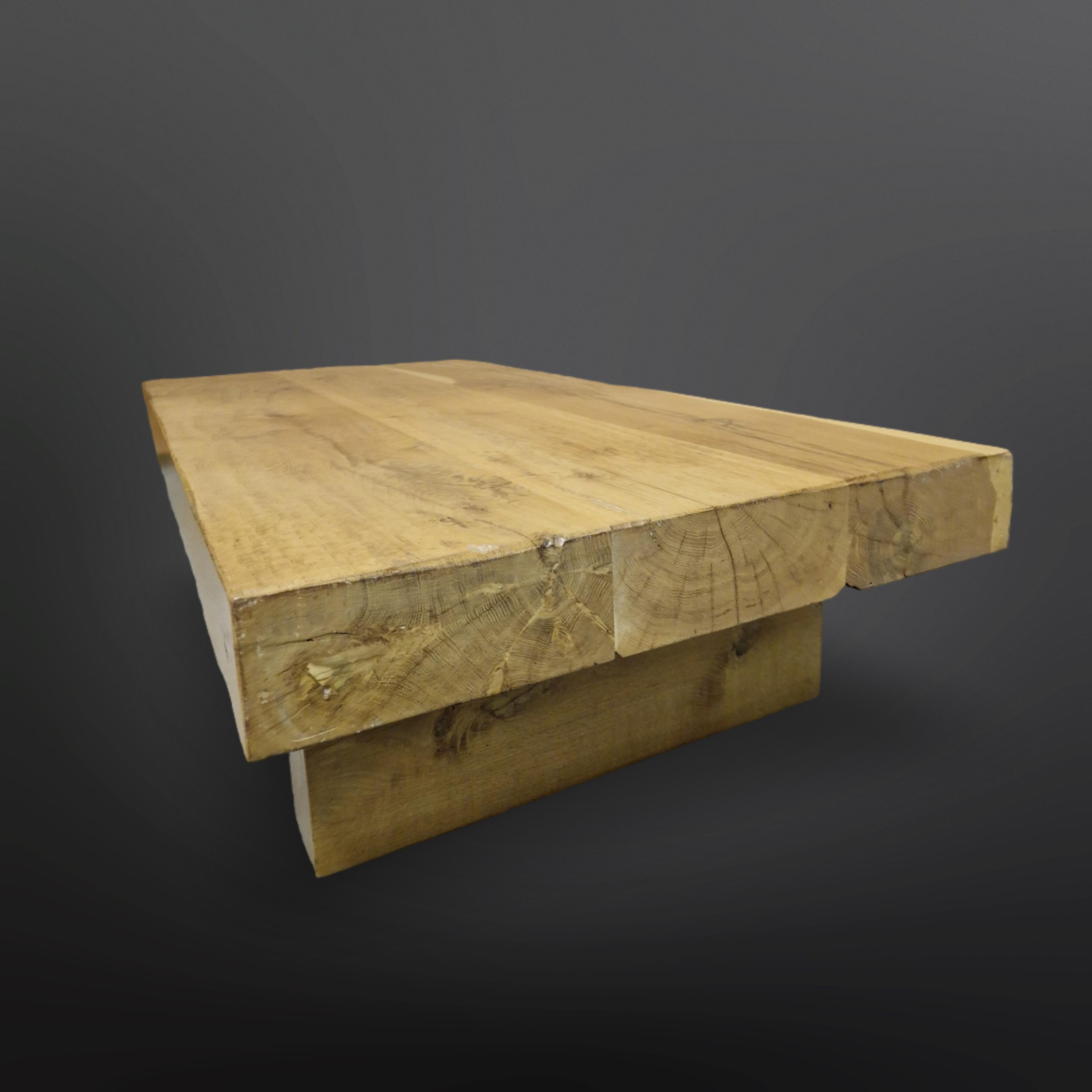 20th Century Solid oak wabi sabi coffee table, Netherlands 1960s For Sale