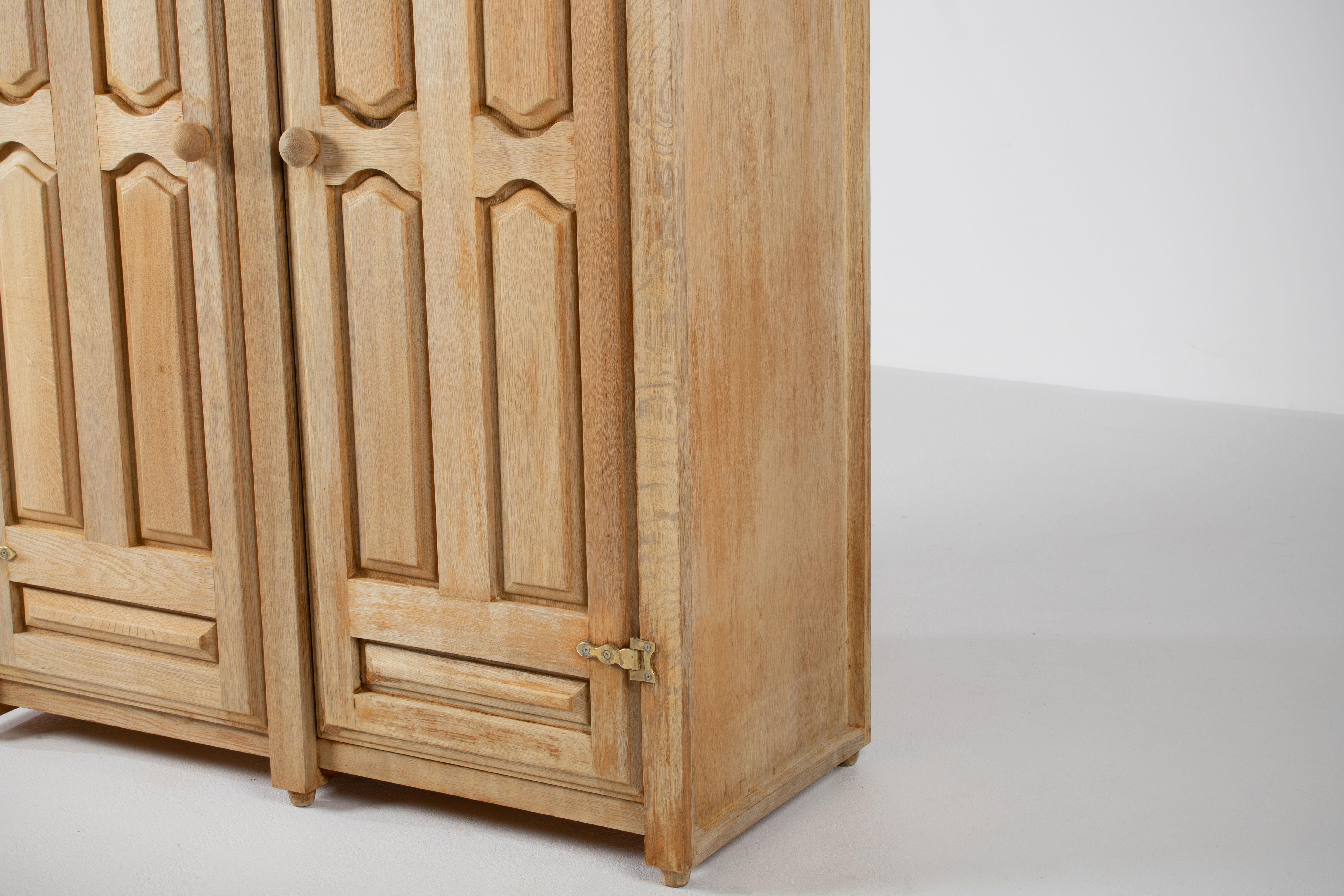 Solid Oak Wardrobe by Guillerme et Chambron, Edition Votre Maison 5