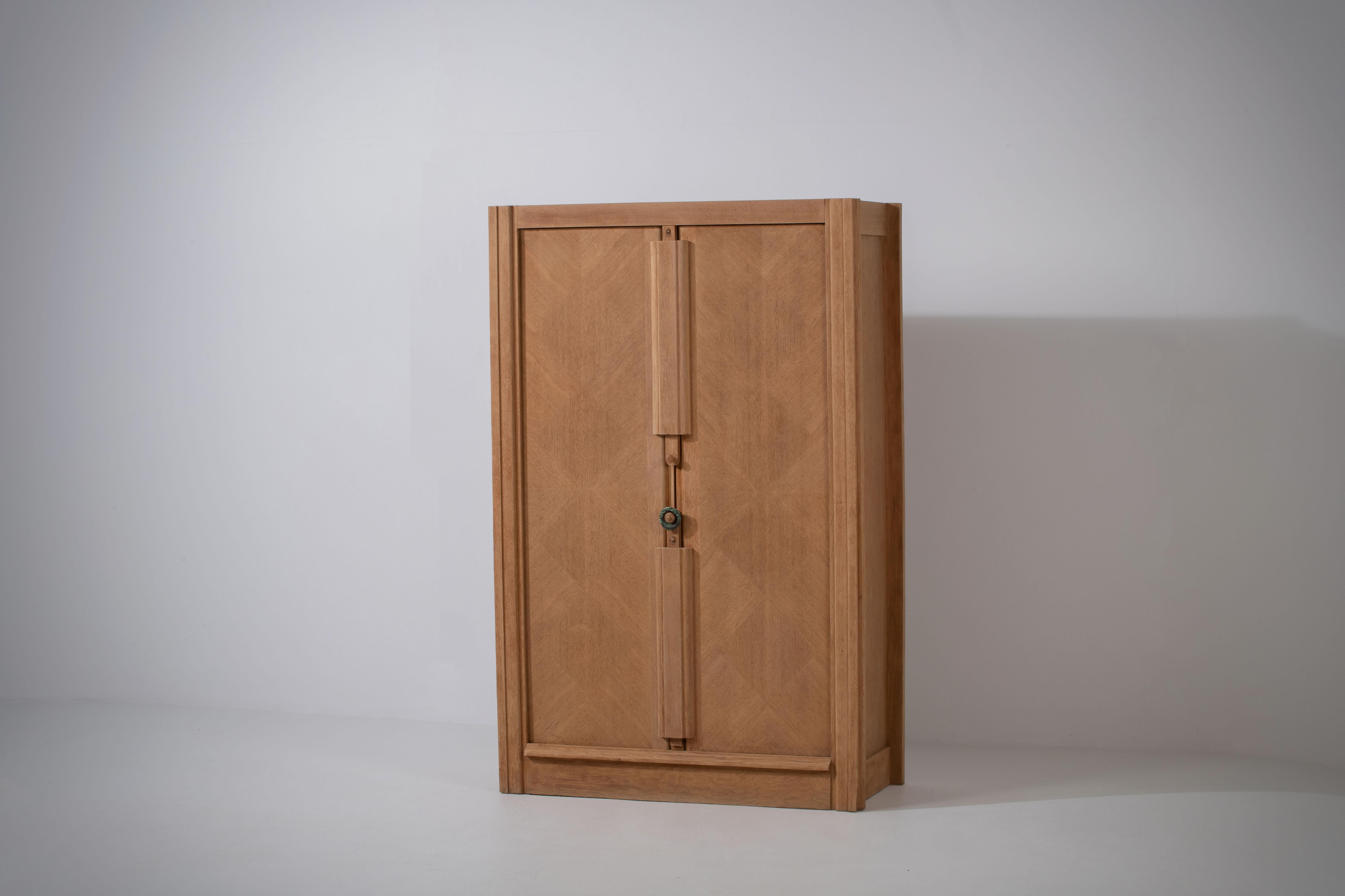 Solid Oak Wardrobe by Guillerme et Chambron, Edition Votre Maison 4