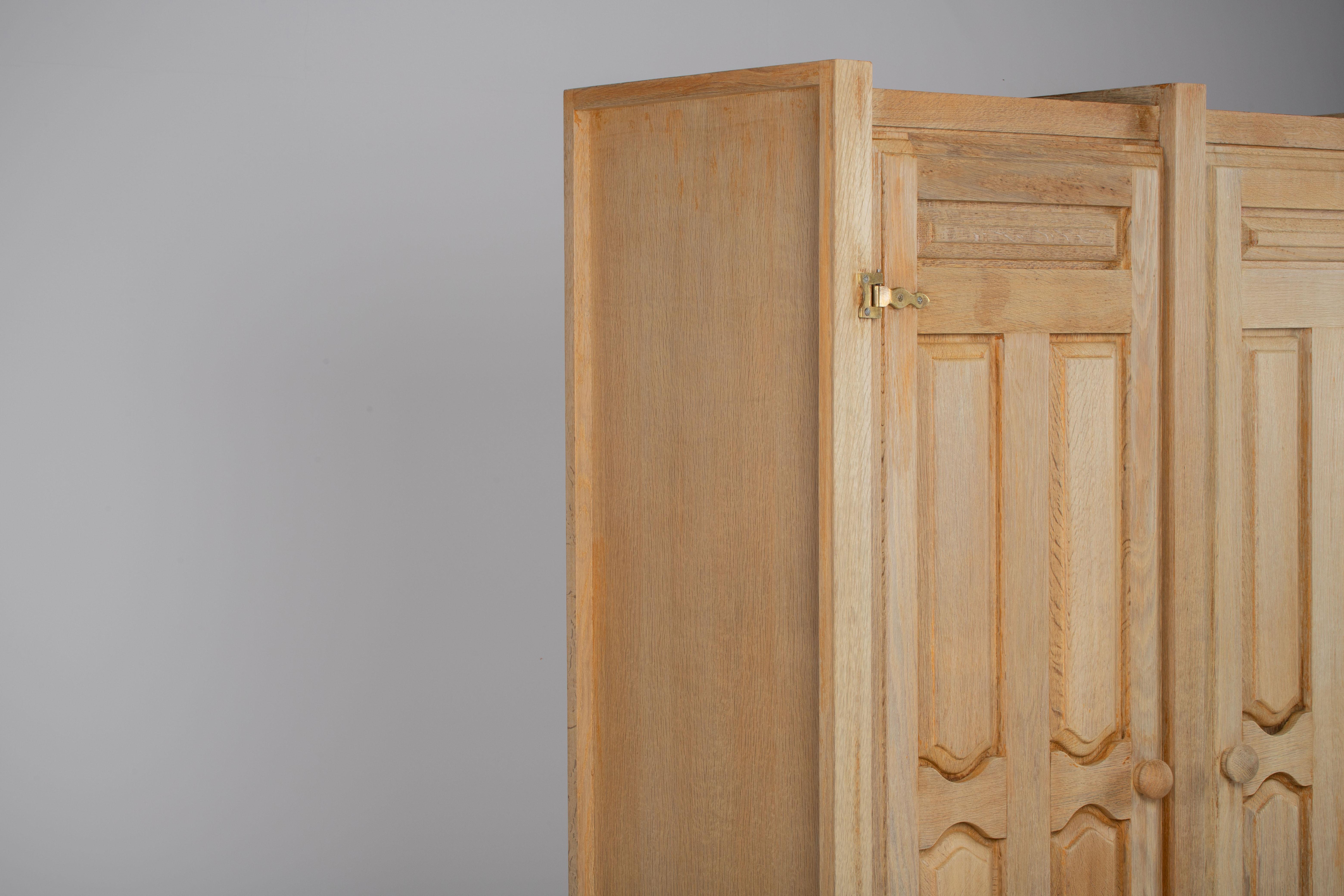 Solid Oak Wardrobe by Guillerme et Chambron, Edition Votre Maison 6