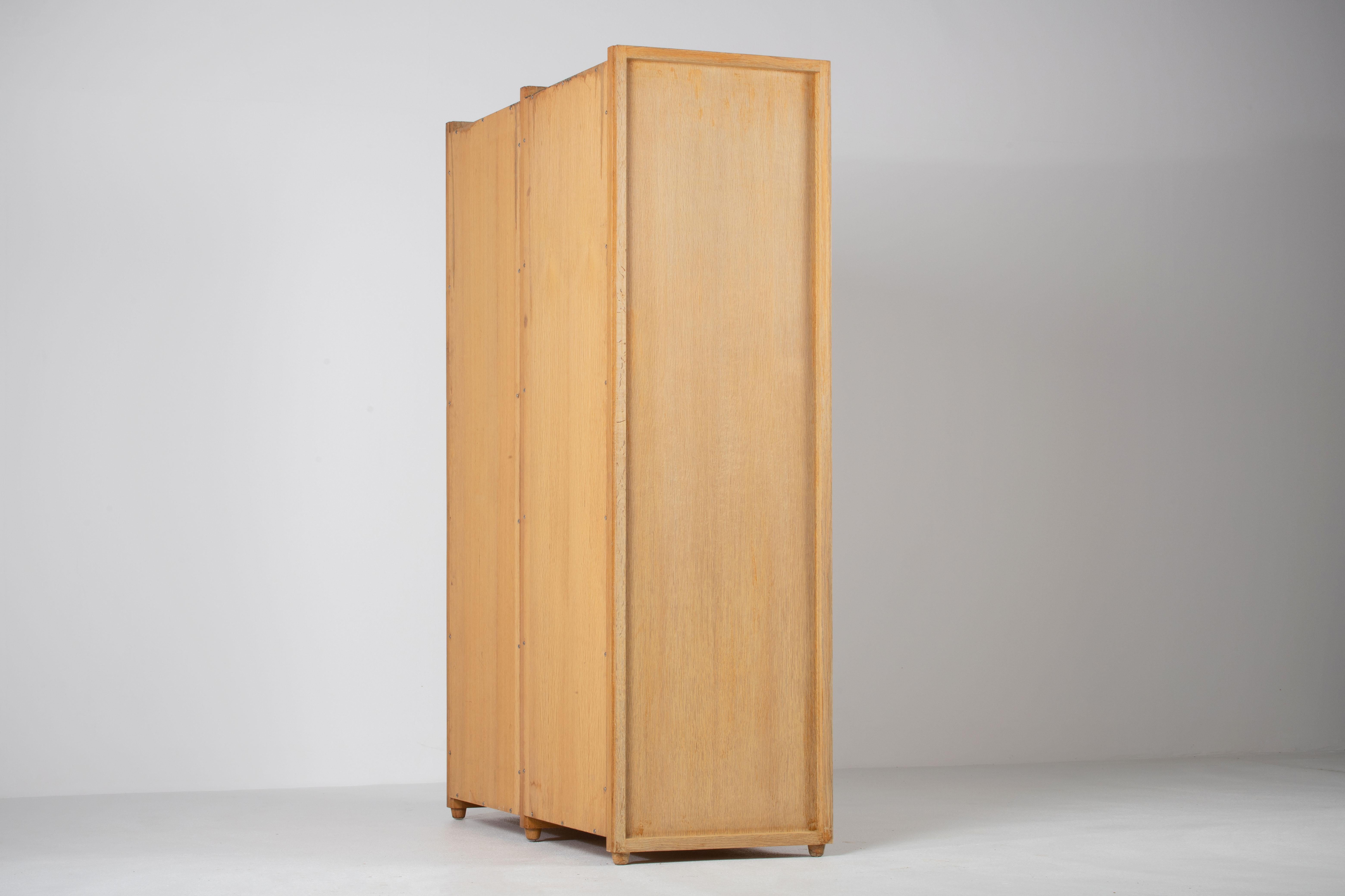 Solid Oak Wardrobe by Guillerme et Chambron, Edition Votre Maison 10