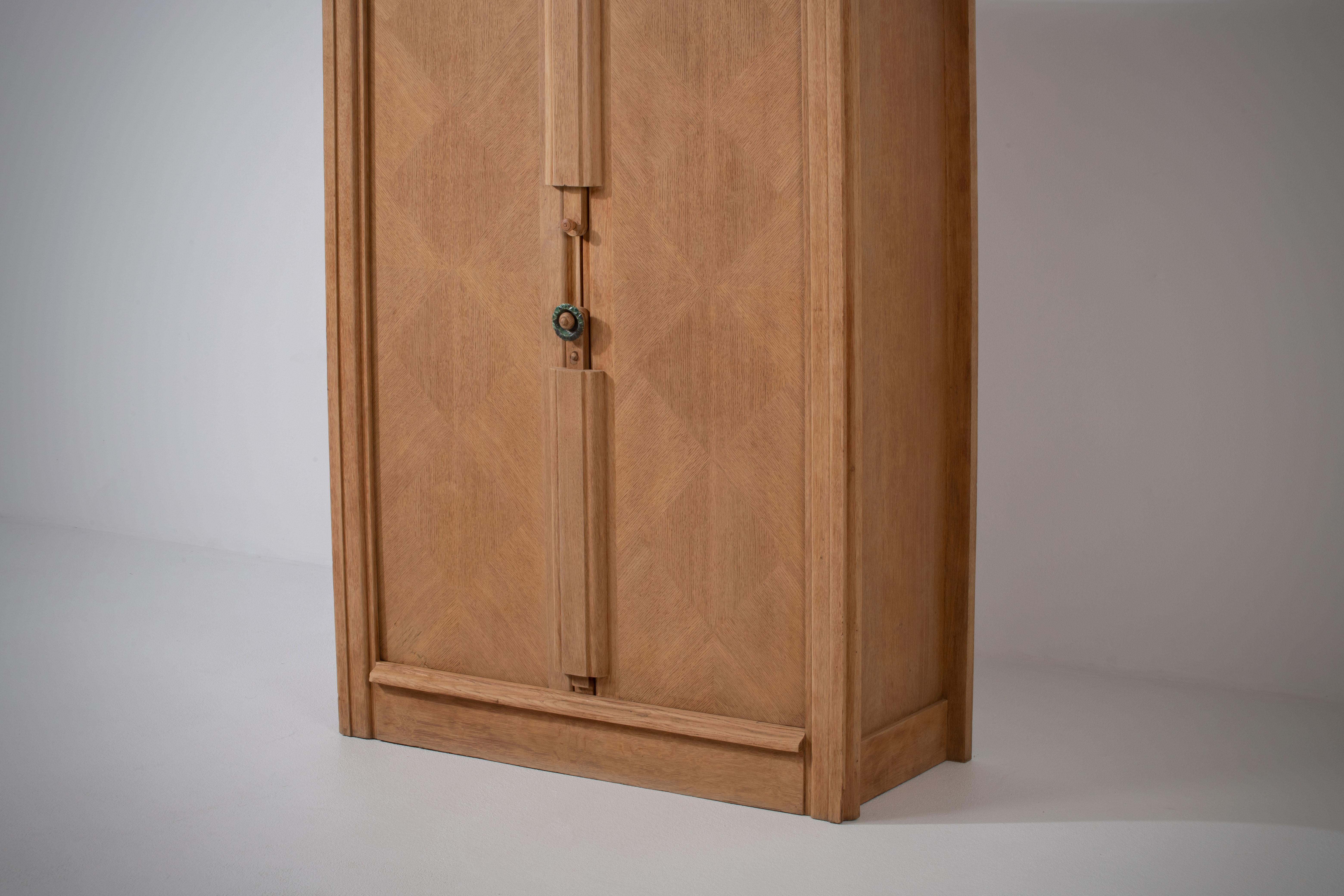 French Solid Oak Wardrobe by Guillerme et Chambron, Edition Votre Maison