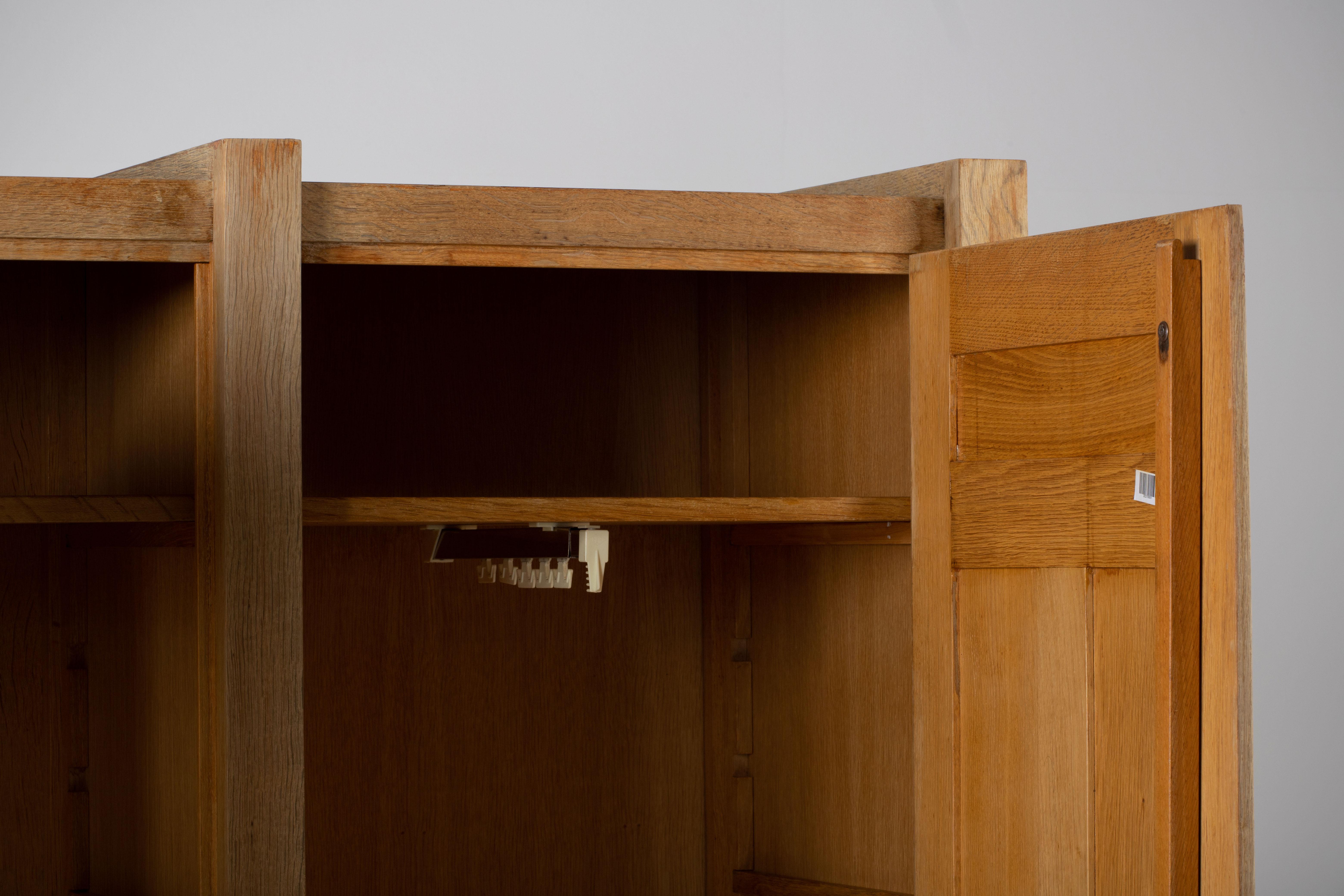 Solid Oak Wardrobe by Guillerme et Chambron, Edition Votre Maison 1