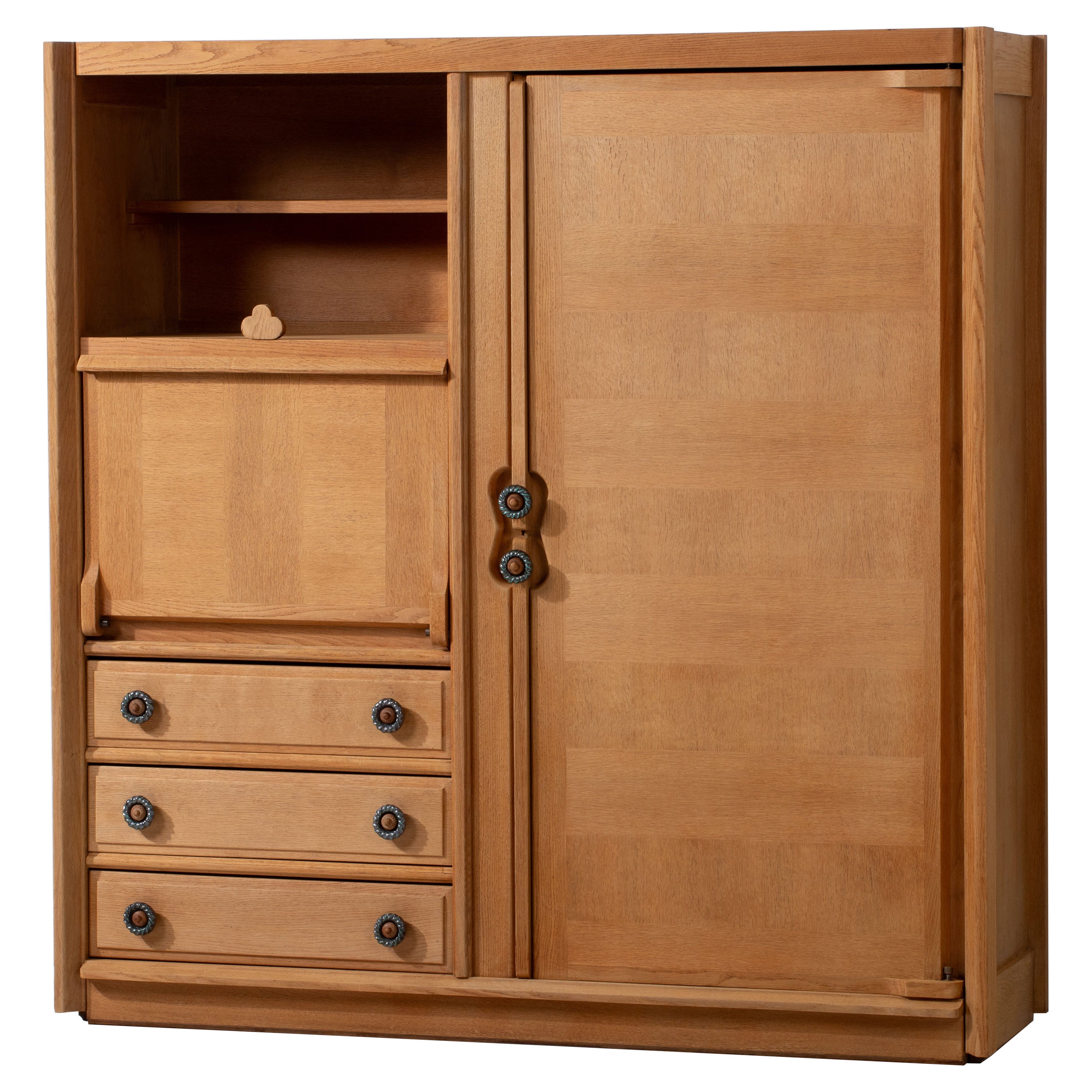 Solid Oak Wardrobe by Guillerme et Chambron, Edition Votre Maison