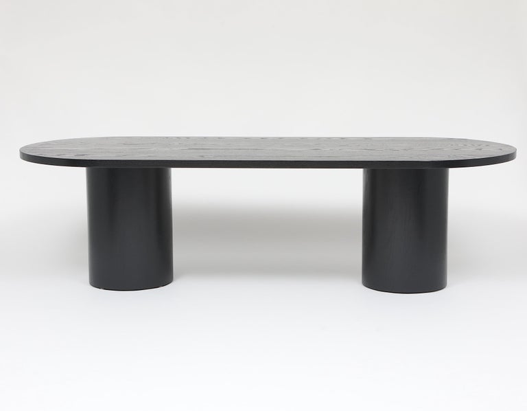 Cylinder legged dining table, initially built as a custom unit for a client, is now added into Klein Agency's 'Klein Home' collection. Cylinder legs at 18