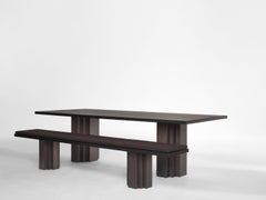 Solid oak wooden dining table Brut by Mokko