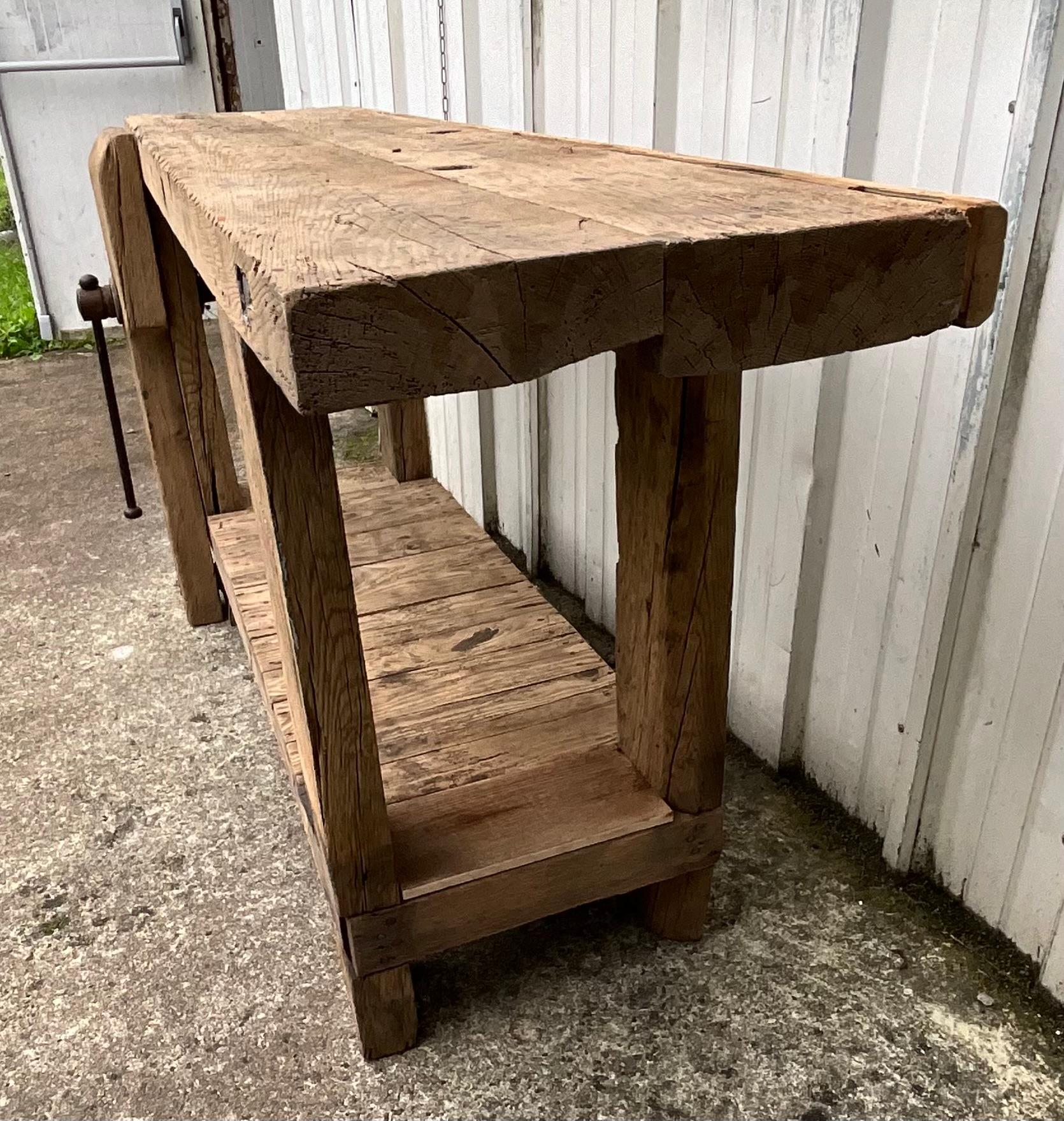 Établi d'atelier en Oak massif 5