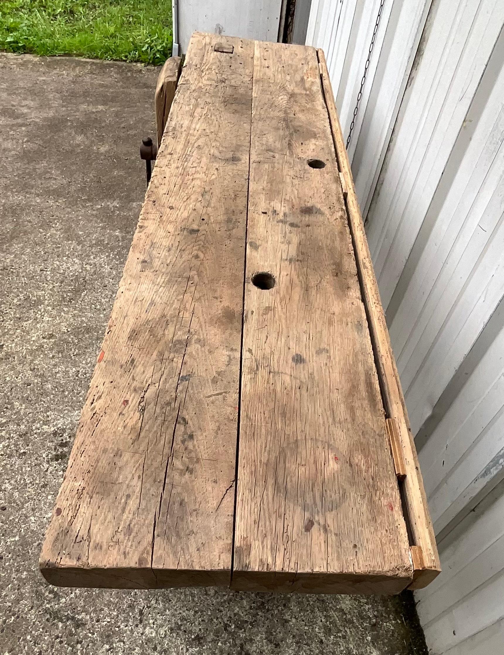 Établi d'atelier en Oak massif 6