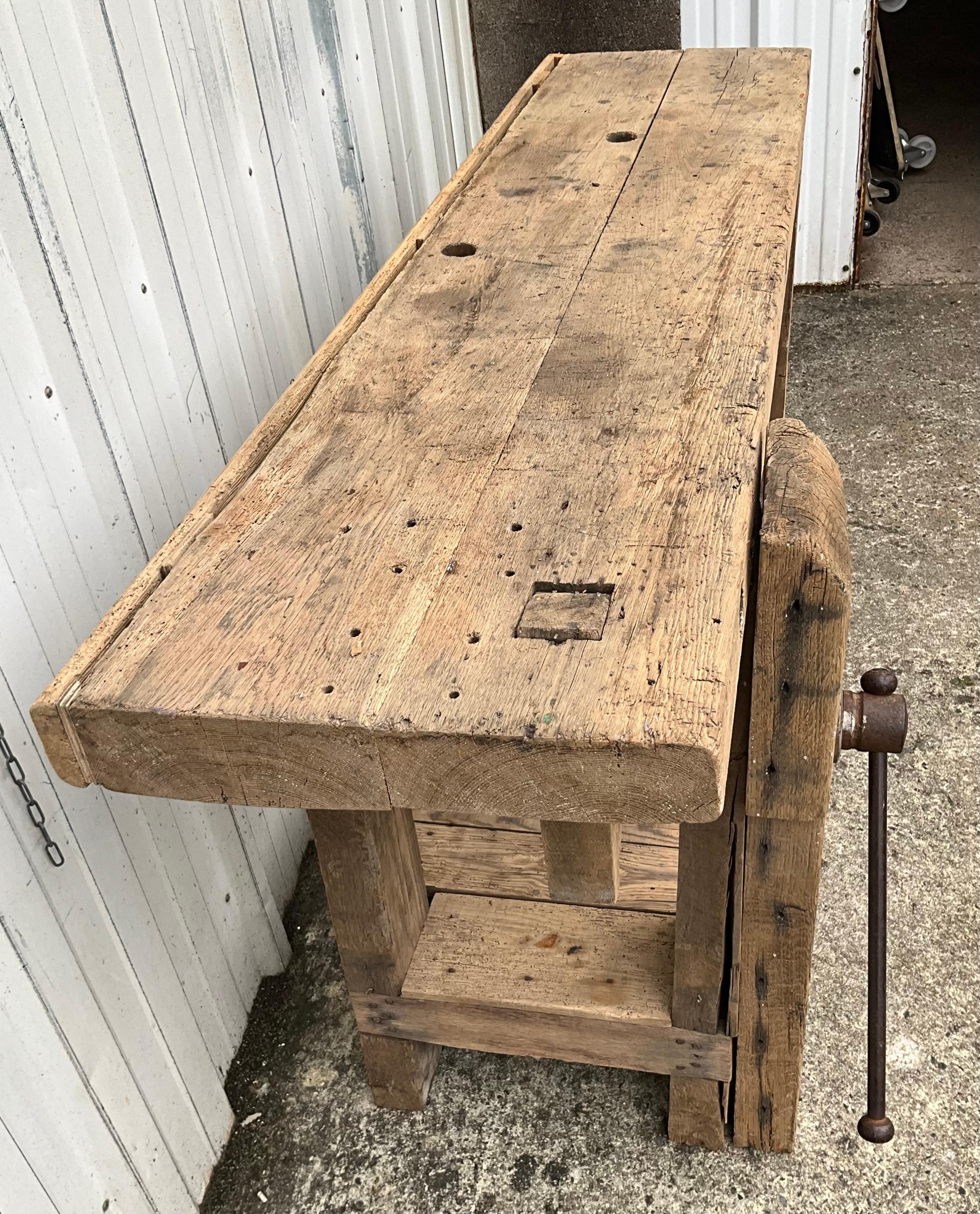 Établi d'atelier en Oak massif 10