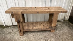 Solid Oak Workshop Workbench