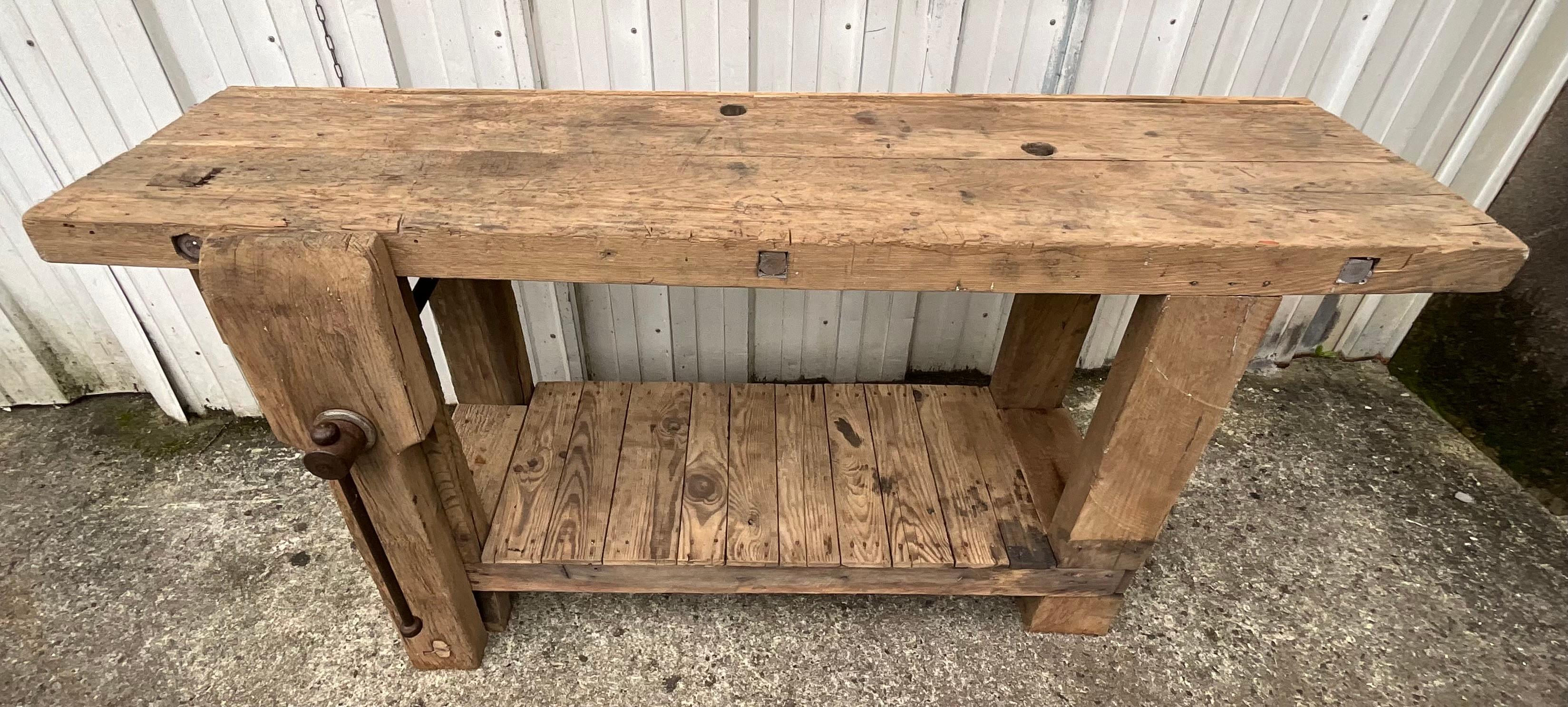 Chêne Établi d'atelier en Oak massif
