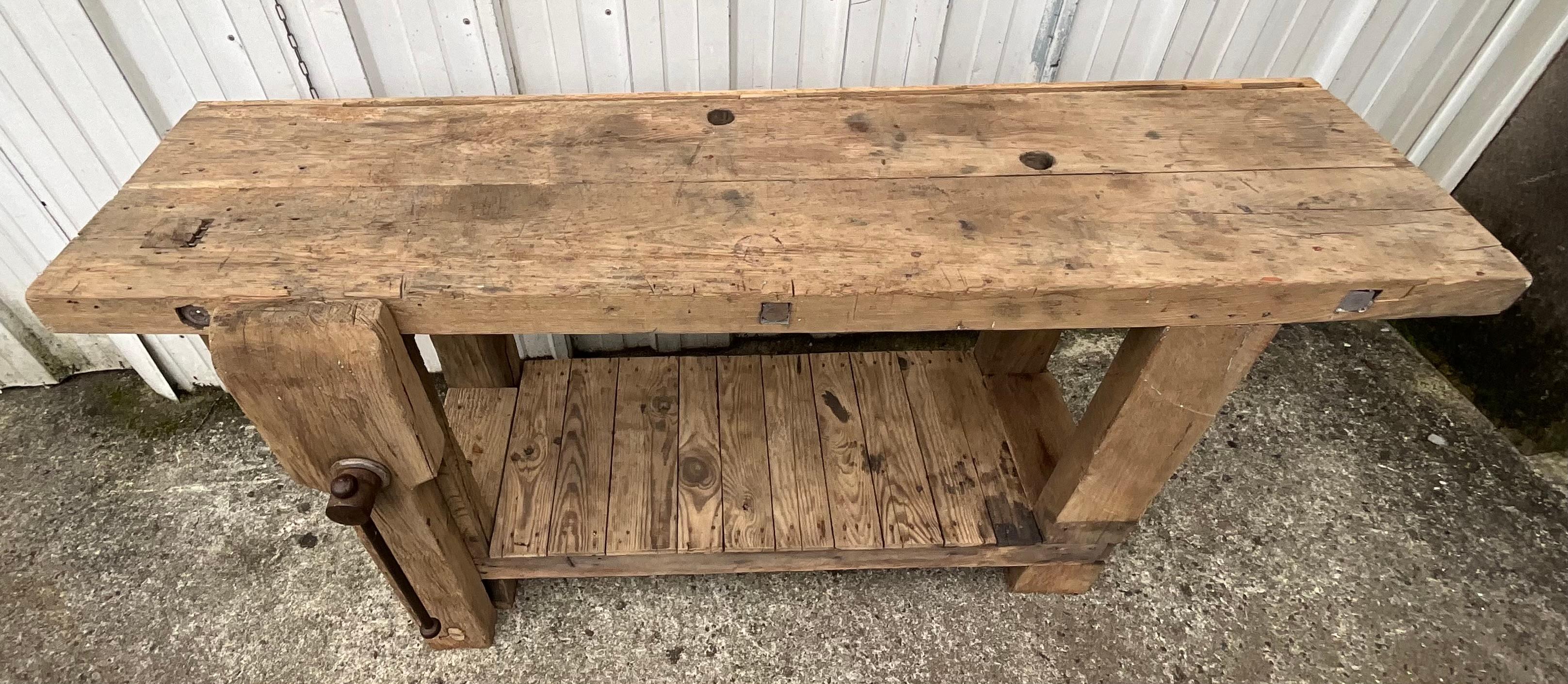 Établi d'atelier en Oak massif 1