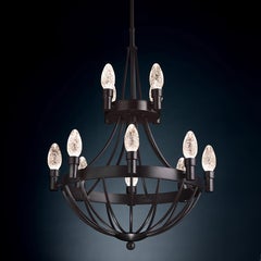 Solid Oiled Brass Lyceum Outdoor Pendant Chandelier by Elisterno