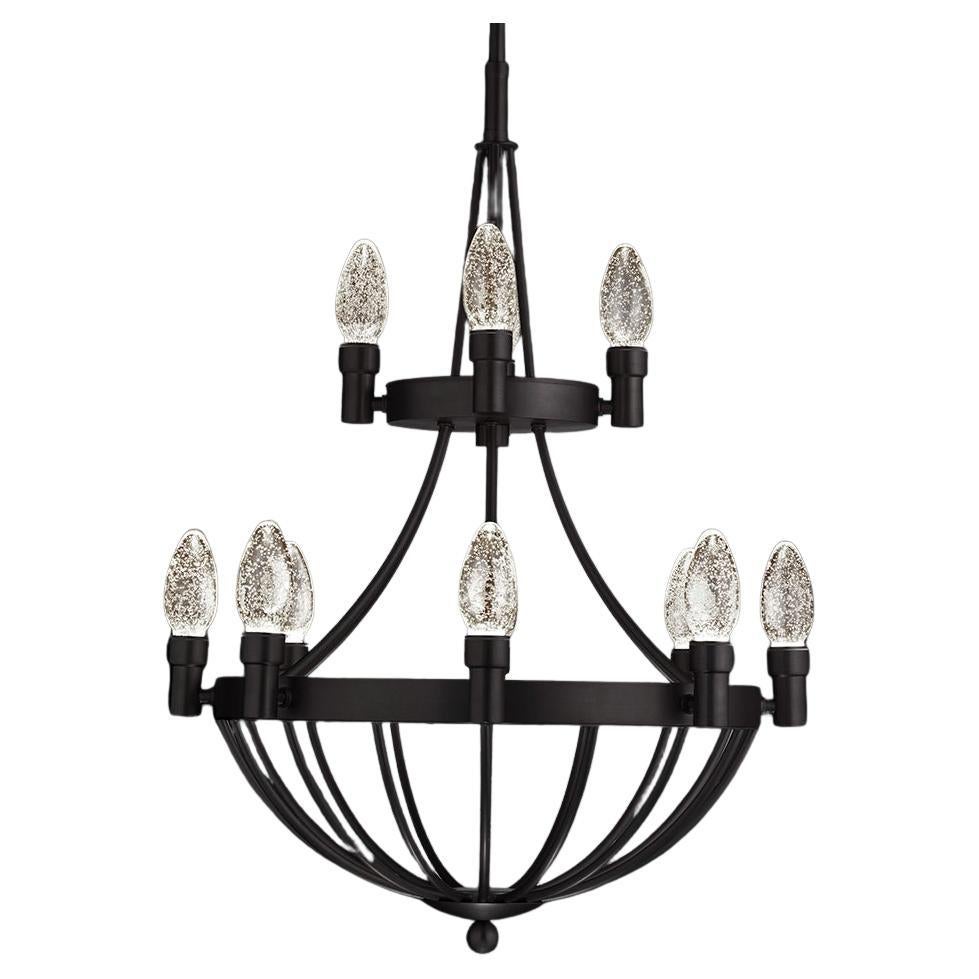 Solid Oiled Brass Lyceum Outdoor Pendant Chandelier by Elisterno