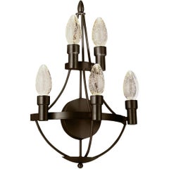 Solid Oiled Brass Lyceum Outdoor Wall Sconce by Elisterno