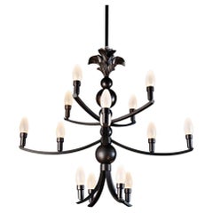 Solid Oiled Brass Maluhia Outdoor Chandelier by Elisterno