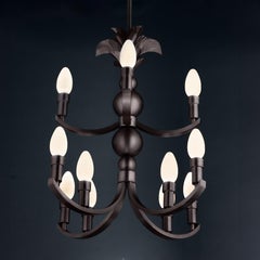 Solid Oiled Brass Maluhia Outdoor Pendant Chandelier by Elisterno