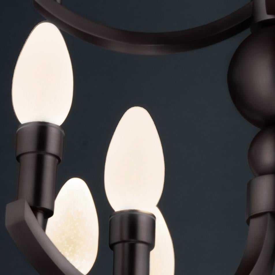 Cinese Lampadario a sospensione per esterni Maluhia in ottone massiccio oliato di Elisterno in vendita