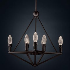 Solid Oiled Brass Regalio Outdoor Pendant Chandelier by Elisterno