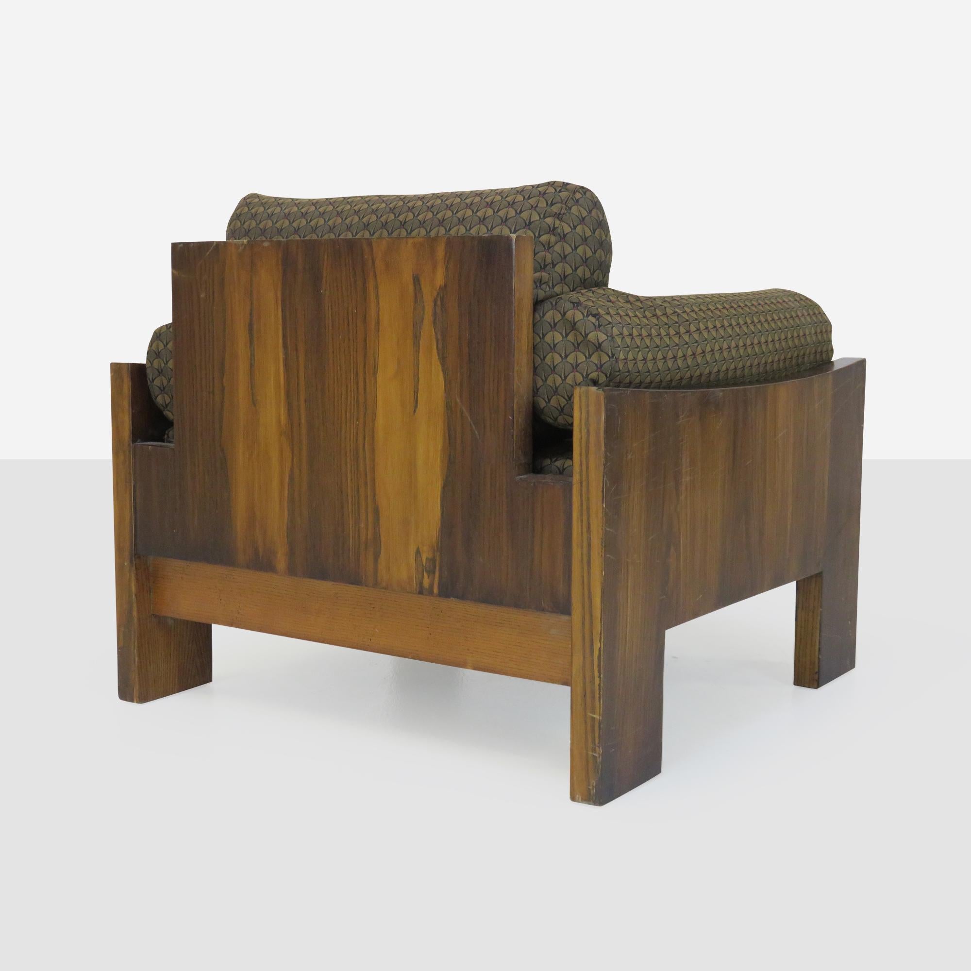 Modern Solid Palisander wood Lounge chair by Milo Baughman For Sale