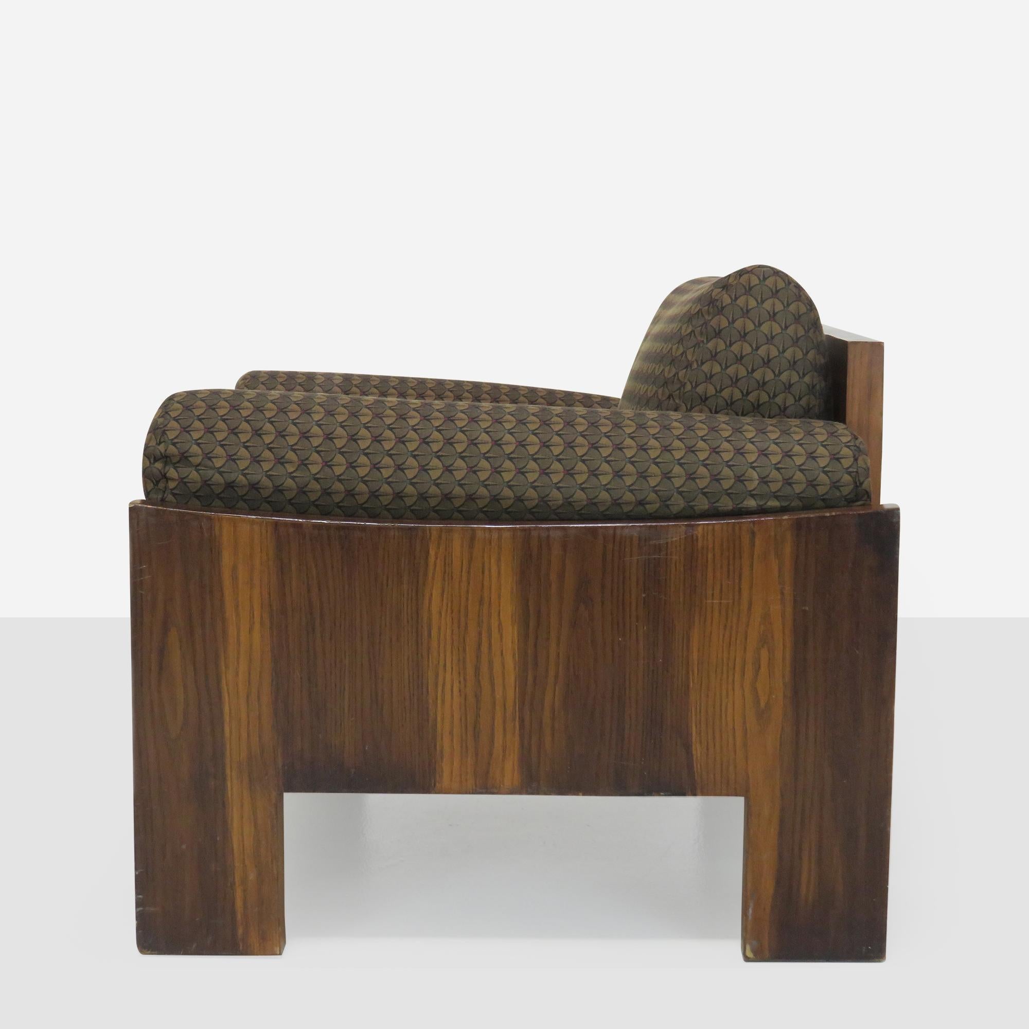 Solid Palisander wood Lounge chair by Milo Baughman In Good Condition For Sale In San Francisco, CA