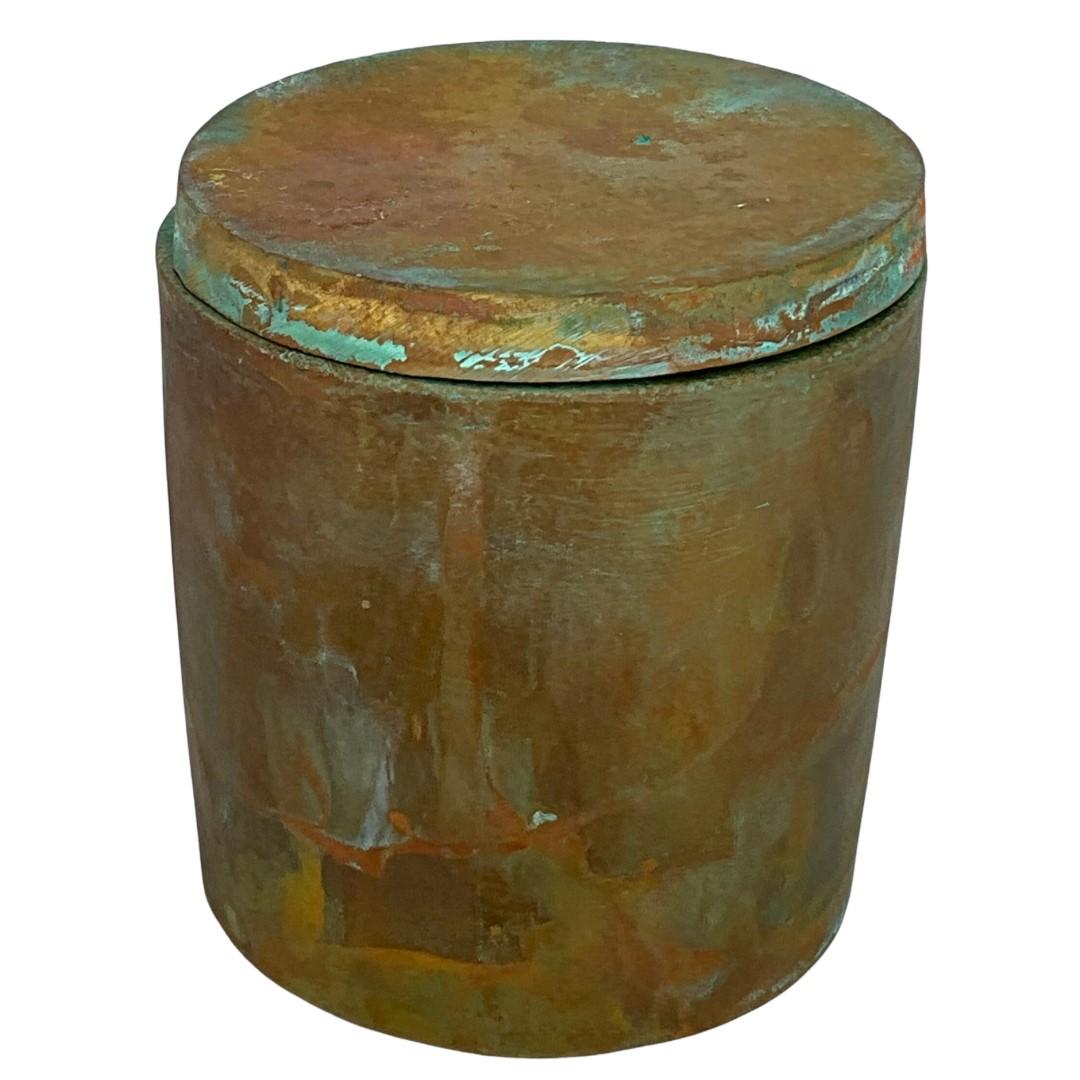 Brutalist Solid Patinated Bronze Gardenia Candle #6
