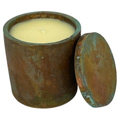 Solid Patinated Bronze Gardenia Candle #6
