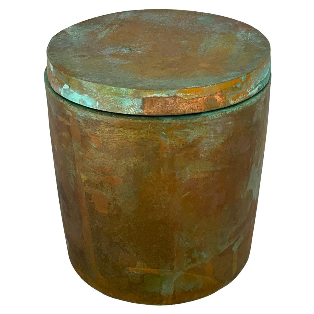 Metalwork Solid Patinated Bronze Gardenia Candle #7